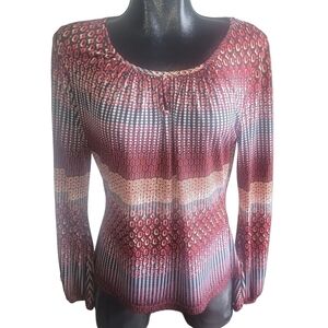 San Francisco Multi Colored Abstract Top L